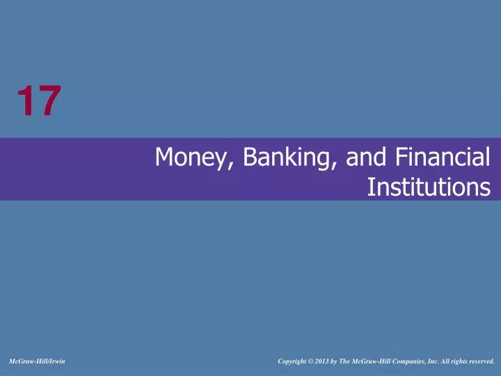 money banking and financial institutions