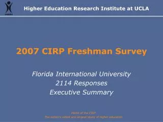 2007 CIRP Freshman Survey