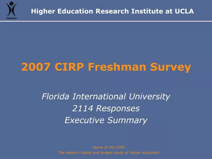 2007 cirp freshman survey
