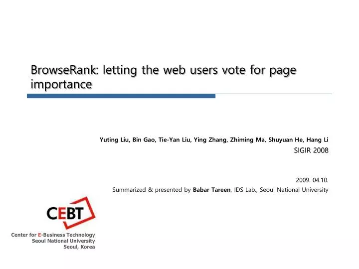 browserank letting the web users vote for page importance