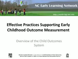 Effective Practices Supporting Early Childhood Outcome Measurement