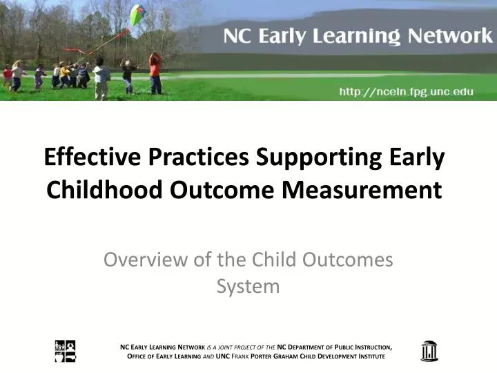 effective practices supporting early childhood outcome measurement