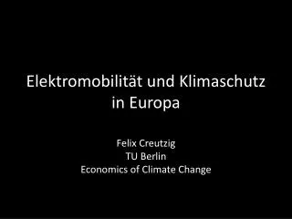 Elektromobilität und Klimaschutz in Europa