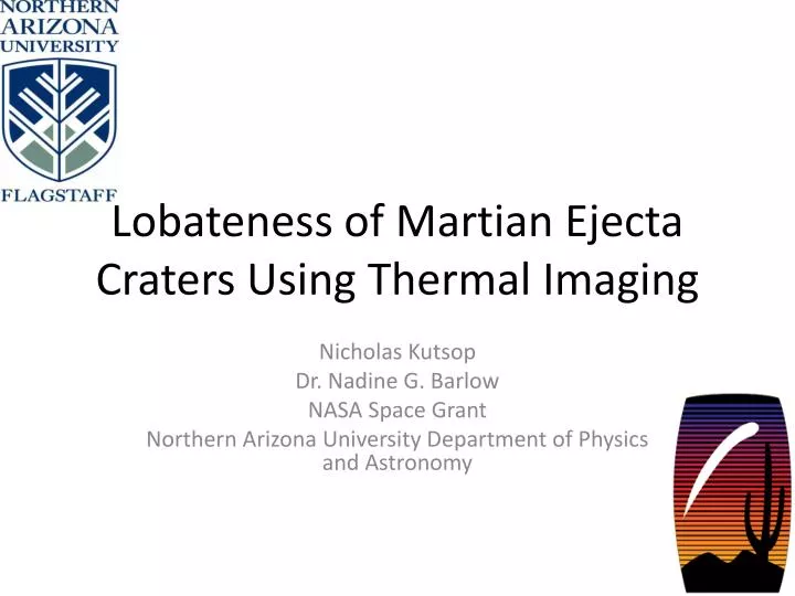 lobateness of martian ejecta craters using thermal imaging
