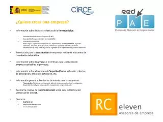 quiere crear una empresa