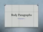 Body Paragraphs - slide 1