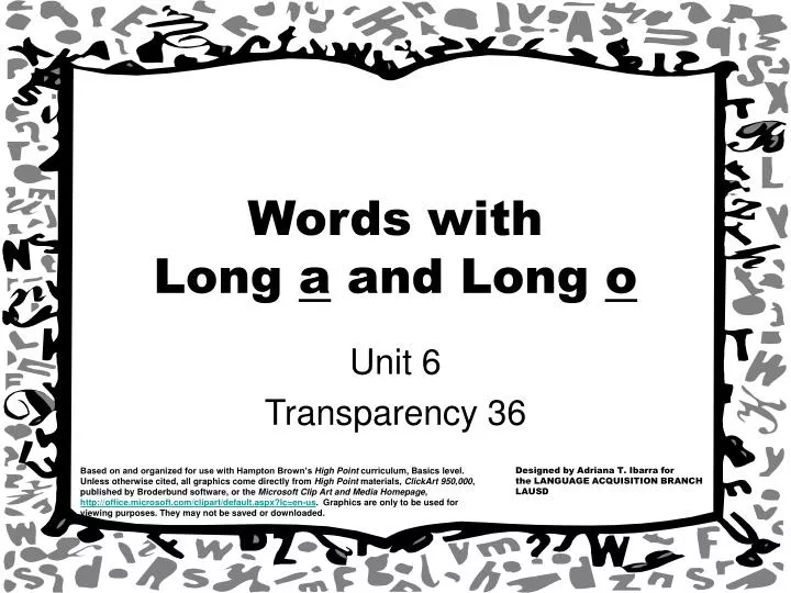 words with long a and long o