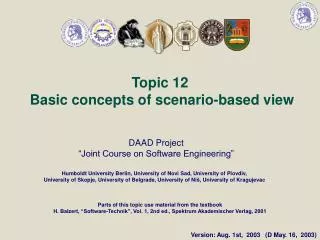 Topic 12 Basic concepts of scenario-based view