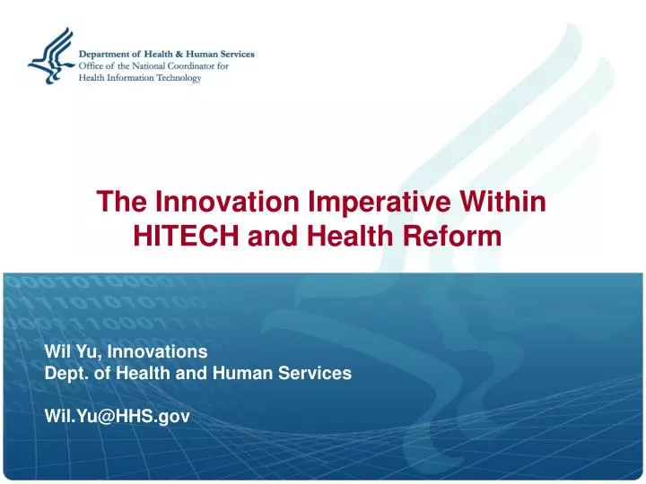 the innovation imperative within hitech and health reform