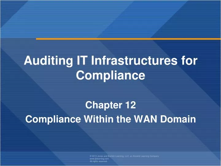 auditing it infrastructures for compliance chapter 12 compliance within the wan domain