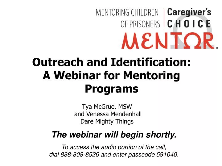outreach and identification a webinar for mentoring programs