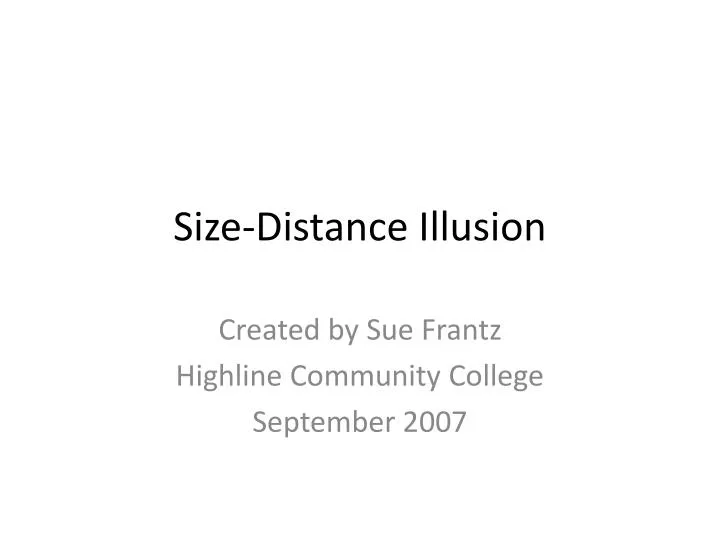 size distance illusion