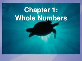 Chapter 1: Whole Numbers