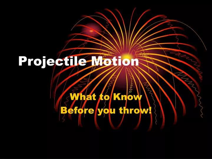 projectile motion