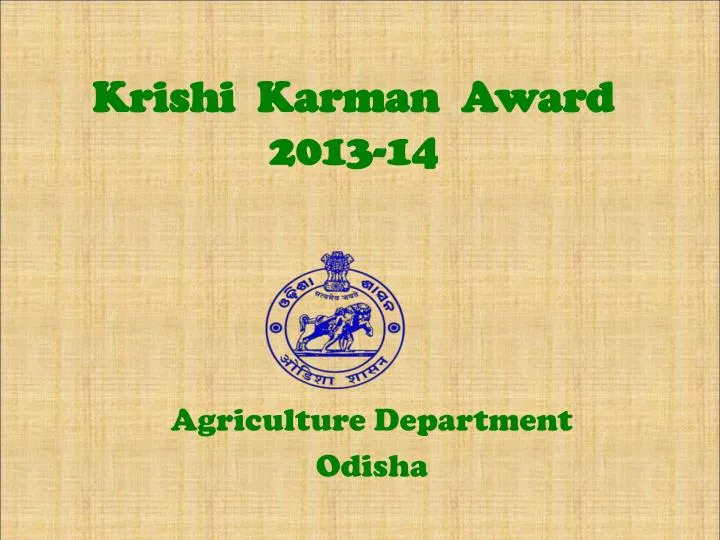 krishi karman award 2013 14