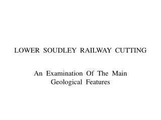 LOWER SOUDLEY RAILWAY CUTTING