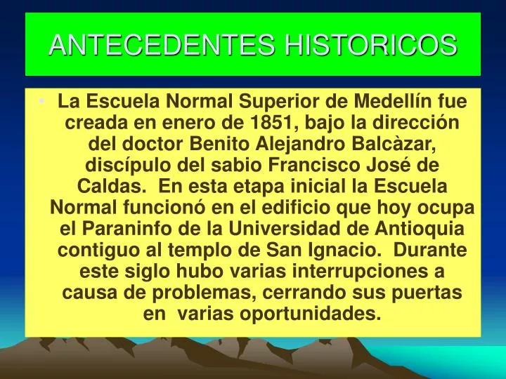 antecedentes historicos