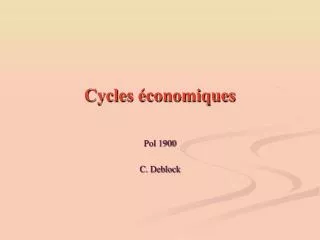 cycles conomiques
