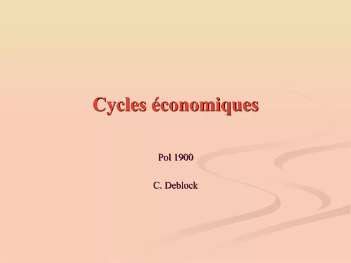 cycles conomiques