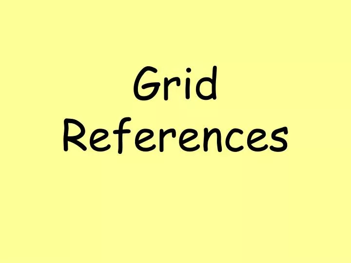 grid references