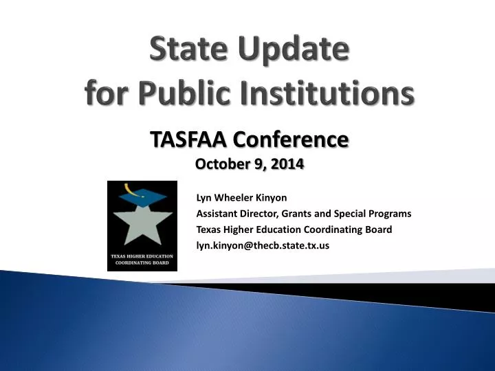 state update for public institutions