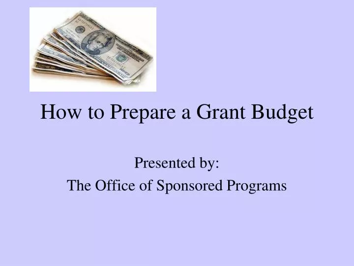 how to prepare a grant budget