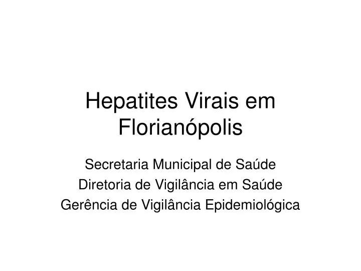 hepatites virais em florian polis