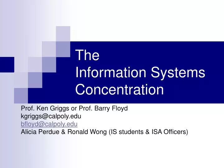 the information systems concentration