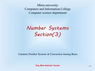 Number Systems Section(3)