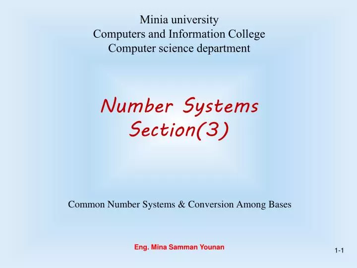 number systems section 3