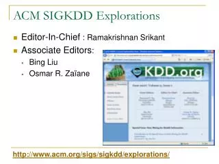 ACM SIGKDD Explorations