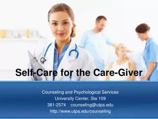 Self-Care for the Care-Giver