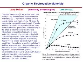 Larry Dalton (University of Washington) DMR- 0092380