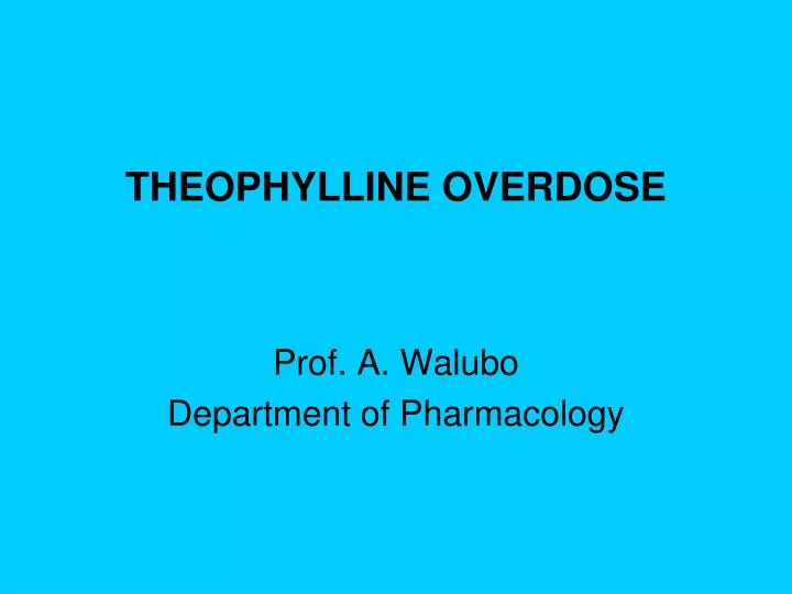 theophylline overdose