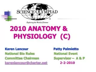 2010 ANATOMY &amp; PHYSIOLOGY (C)