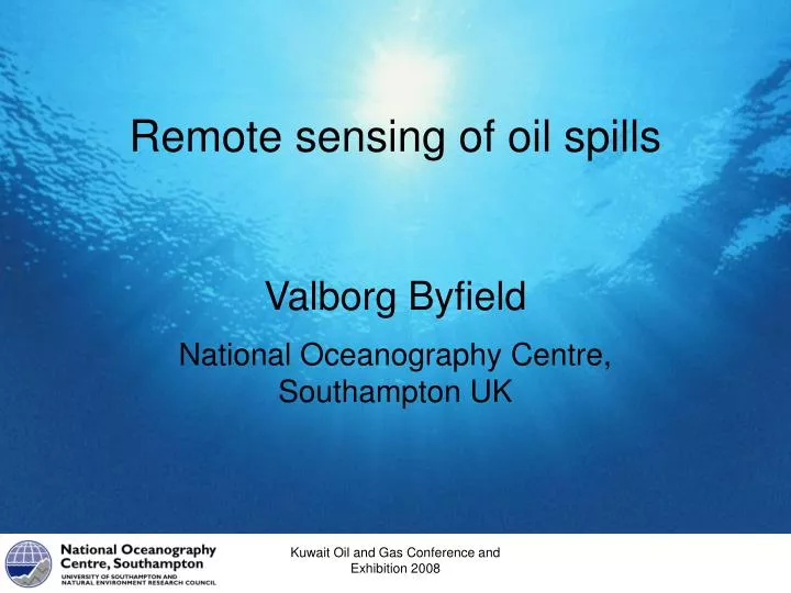remote sensing of oil spills