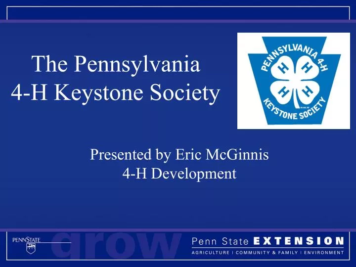 the pennsylvania 4 h keystone society