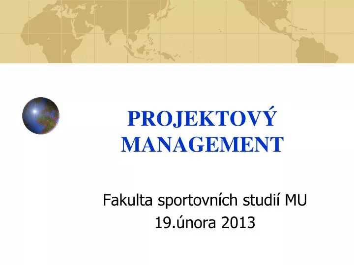 projektov management