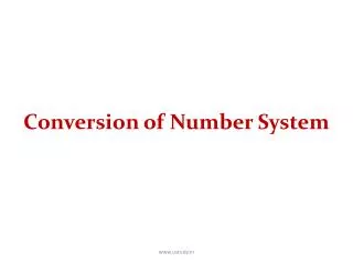 Conversion of Number System