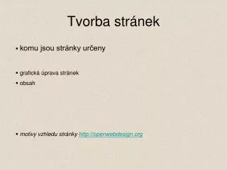 tvorba str nek