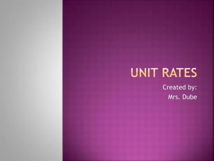 unit rates