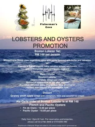LOBSTERS AND OYSTERS PROMOTION