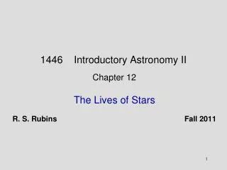 1446 Introductory Astronomy II