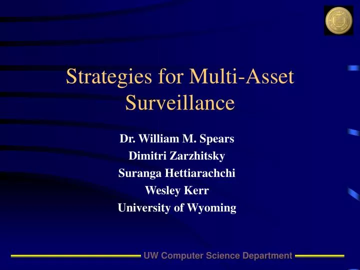 strategies for multi asset surveillance