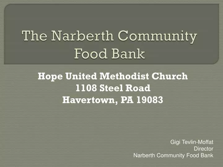 the narberth community food bank