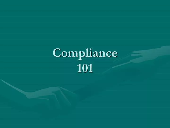compliance 101