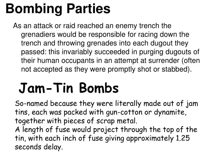 bombing parties