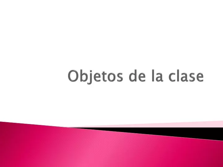 objetos de la clase