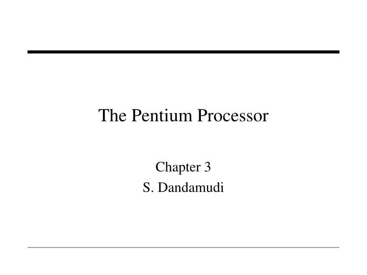 the pentium processor