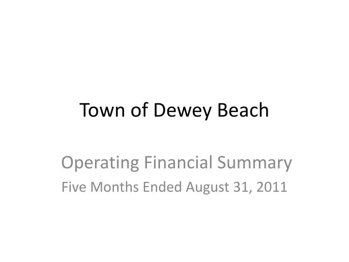 town of dewey beach